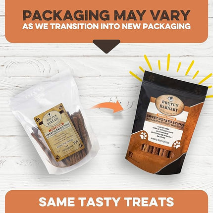 BRUTUS & BARNABY USA Sweet Potato Dog Treats - Grain Free, Cinnamon Pumpkin Crunchy Sticks are Great Tasting, Promotes Positive Dog Gut Health with Natural Anti-Diarrhea Properties,(2lb Bag)