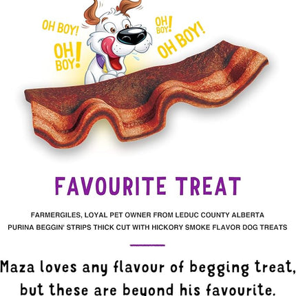 Purina Beggin' Strips Real Meat Dog Treats, Thick Cut Hickory Smoke Flavor - (Pack of 2) 26 oz. Pouches