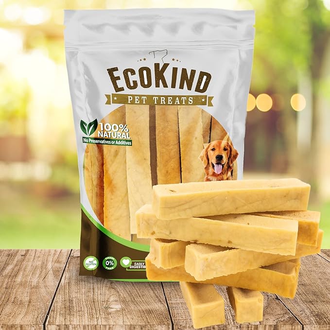 EcoKind Premium Gold Yak Cheese Himalayan Dog Chews, Dog Treats Large Breed, All Natural, High Protein Dog Chew, Chicken, Large - 18+ Chews