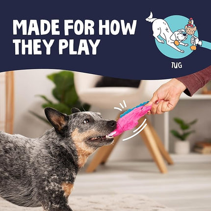 goDog Just For Me Gators Squeaky Plush Dog Toy, Chew Guard Technology - Pink, Mini