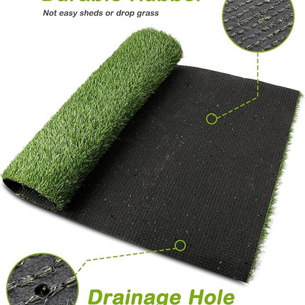 Artificial Grass, 26”x51'' Dog Pee Pads, Professional Dog Potty Training Rug, Grass Mat with Drainage Holes, Pet Turf Indoor Outdoor Flooring Fake Grass Doormat-Easy to Clean (26"x51")