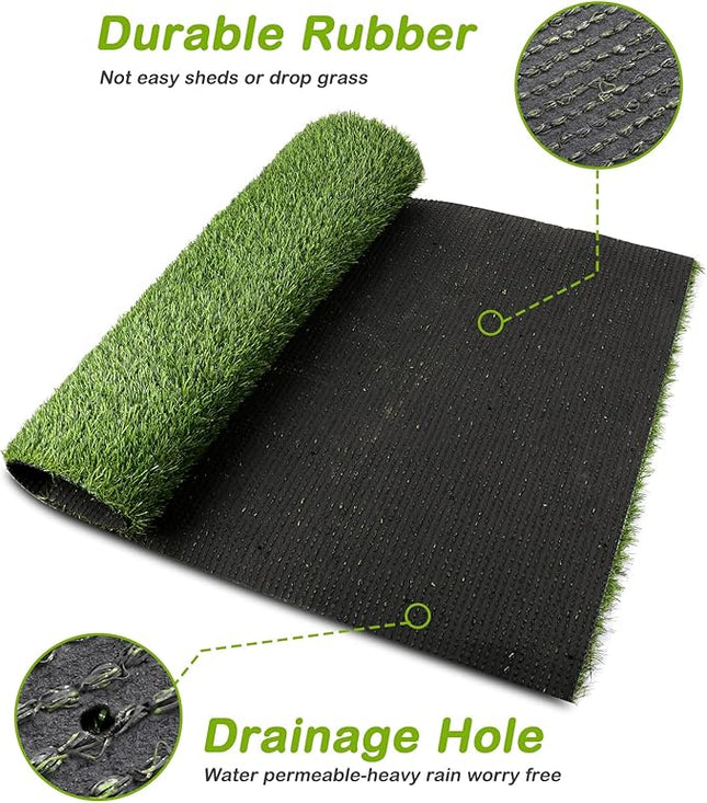 Artificial Grass, 26”x51'' Dog Pee Pads, Professional Dog Potty Training Rug, Grass Mat with Drainage Holes, Pet Turf Indoor Outdoor Flooring Fake Grass Doormat-Easy to Clean (26"x51")