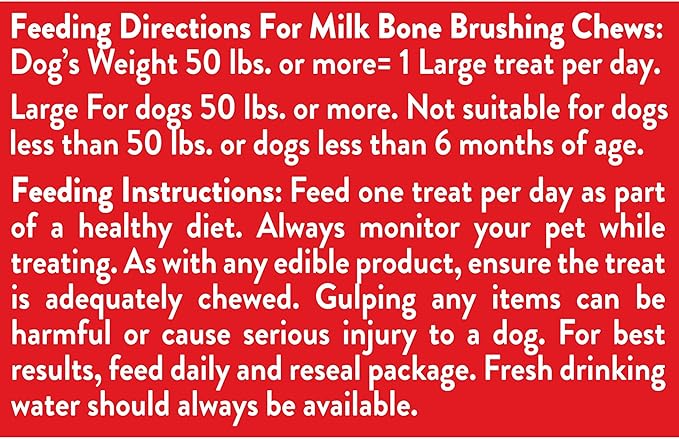 Milk-Bone Original Brushing Chews 18 Large Daily Dental Dog Treats Scrubbing Action Helps Clean Teeth