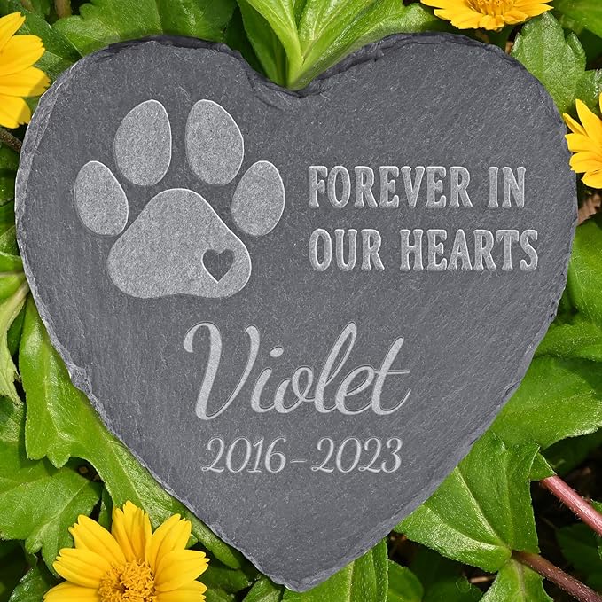 Pet Memorial Stones, Gifts Personalized, Loss of Dog Sympathy Gifts, Bereavement for Pet, Grave Headstone, Design A