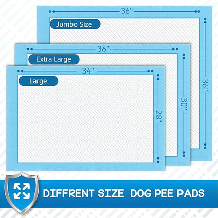 CROCI Wee Wee Pads for Dogs - 36x36in Extra Large Puppy Dog Pads with Adhesive Tabs, Super Absorbent Up to 10 Cups, Disposable (30 Counts)