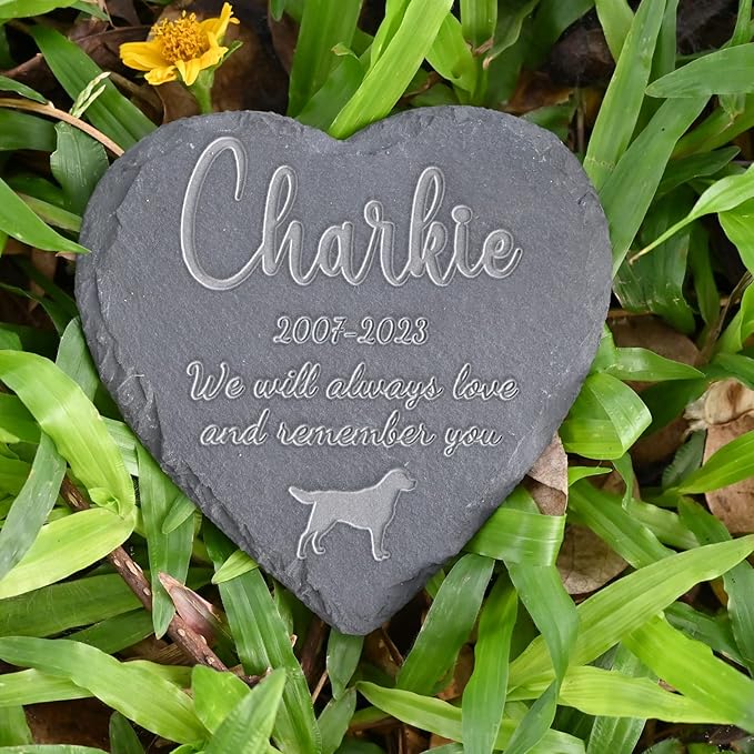 Pet Memorial Gifts Personalized Memorial Stone - Gifts for Loss of Dog - Remembrance Bereavement Gifts for Loss of Pet - Dog Memorial Gifts for Loss of Dog - 4''×4''/10×10cm