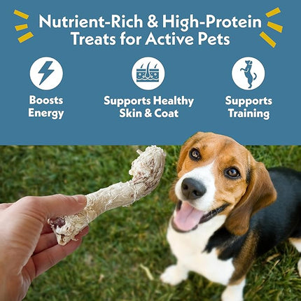 Fresh Is Best Freeze Dried Dog Treats – Raw Freeze Dried Cat Treats in Resealable Zipper Bag – High-Protein Duck Necks for Dogs & Cats – Made in The USA