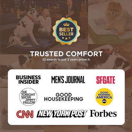 Bedsure Self Warming Orthopedic Dogs Bed for Small Dogs - Washable Small Dog Bed Waterproof, Comfort Pet Couch with Removable Cover, Supportive Foam Pets Sofa with Nonskid Bottom, Brown