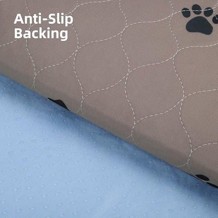 PUPTECK Washable Pee Pads for Dogs - 4 Packs Waterproof Reusable Puppy Potty Training Pads Whelping Mat 24" x 36”- Fast Absorption Non-Slip Pet Food Feeding Mat - Pad for Small Animals