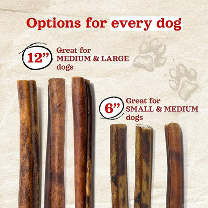 Natural Farm Peanut Butter Stuffed Collagen Sticks for Dogs (6 Inch, 5-Pack), Rawhide-Free Collagen Sticks, Natural Dog Chews, Long Lasting, for Small, Medium and Large Dogs, Great Rawhide Alternative