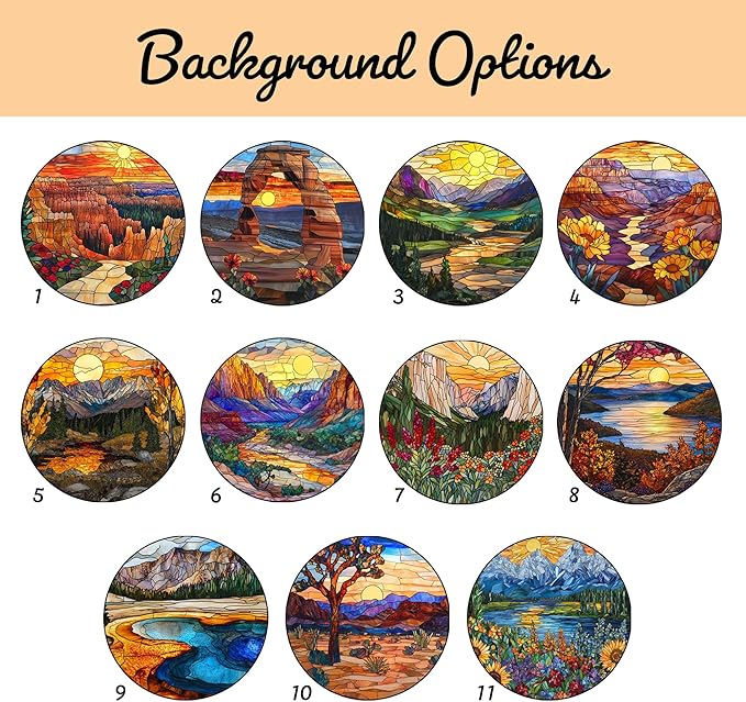 Personalized Pet Memorial Suncatcher – Custom Dog & Cat Suncatcher with Name, Breed & National Park Background for Up to 3 Pets, Pet Loss Sympathy Gift, Memorial Gift for Pet Lovers