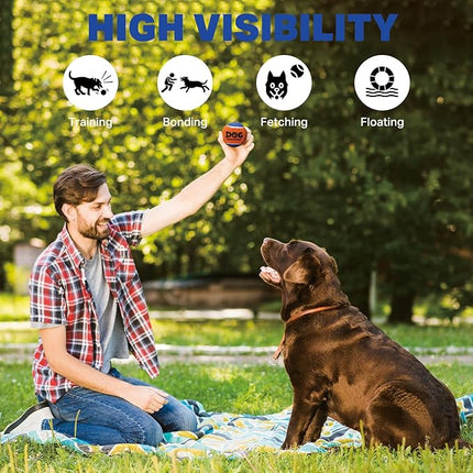 AMA SPORT Squeaky Tennis Balls for Dogs 2.0" Small Dog Tennis Balls for Throwing and Fetching Dog Toys for Training, Exercise, High Bouncing 4 Pack (Orange Light Blue)