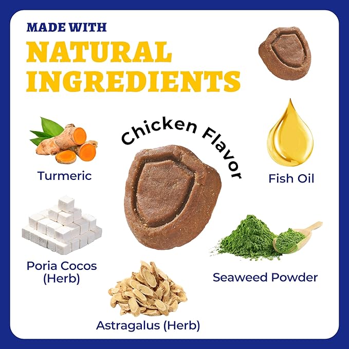 260 Bites Wellix Dog Allergy Chews & Immune Support, Anti Itch Dog Chews – Effective Ingredients Turmeric for Dogs & Fish Oil – for Puppy, Small Medium & Large Dogs