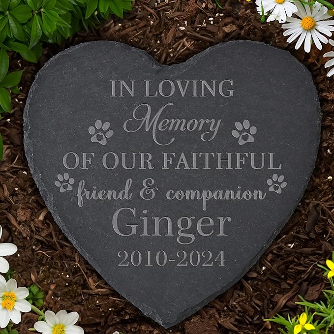 Personalized Pet Memorial Stone, Dog Memorial Gifts for Loss of Dog, Pet Loss Gifts, Pet Memorial, Loss of Dog Sympathy Gift, Dog Remembrance Gift, Pet Bereavement Gifts - FRIEND & COMPANION