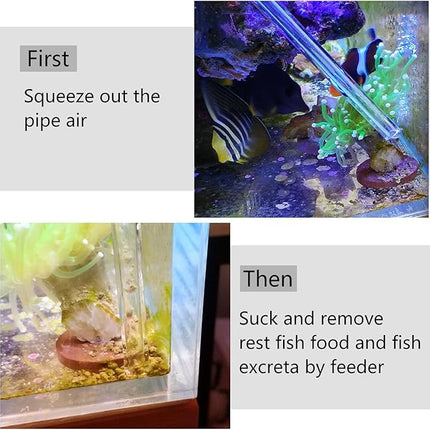 Aquarium Choice Coral Feeder Long Syringe Tube Liquid Fertilizer Feeder SPS HPS Marine Reef Coral Feeder Tool Fish Excreta Cleaner (1 Units 40CM/15.74 Inch)