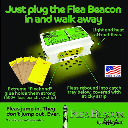 Happy Jack Gardstrips Replacement Glue Pads for Flea Traps, Attracts & Traps Indoor Fleas, Breaks Breeding Cycle, Safe, Fast, Clean, Easy Way to Kill Pests, USA 5 pk