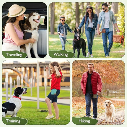 ETIAL Dog Treat Pouch,Portable Puppy Dog Training Treat Bag,Hand Free Dog Walking Bag,Auto Closing Pet Feed Snack Reward Pocket,Dog Food Dispenser for Pet Puppy Travel or Outdoor Use