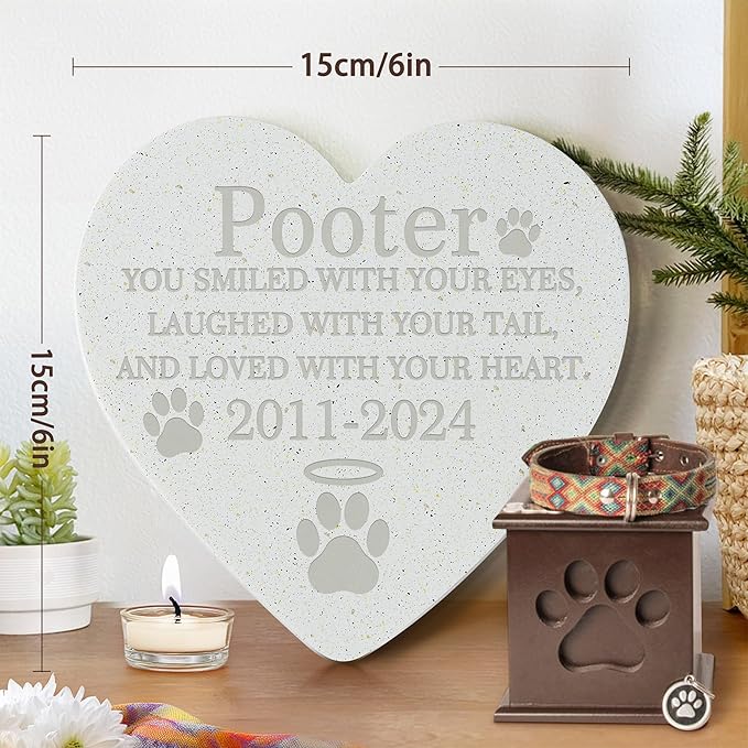 Personalized Pet Stone | Pet Memorial Stone | Dog Memorial Stone | Pet Memorial Gift | Pet Loss Gift | Pet Memorial | Dog Memorial | Cat Memorial | Loss of a Dog - Loved with Your Heart