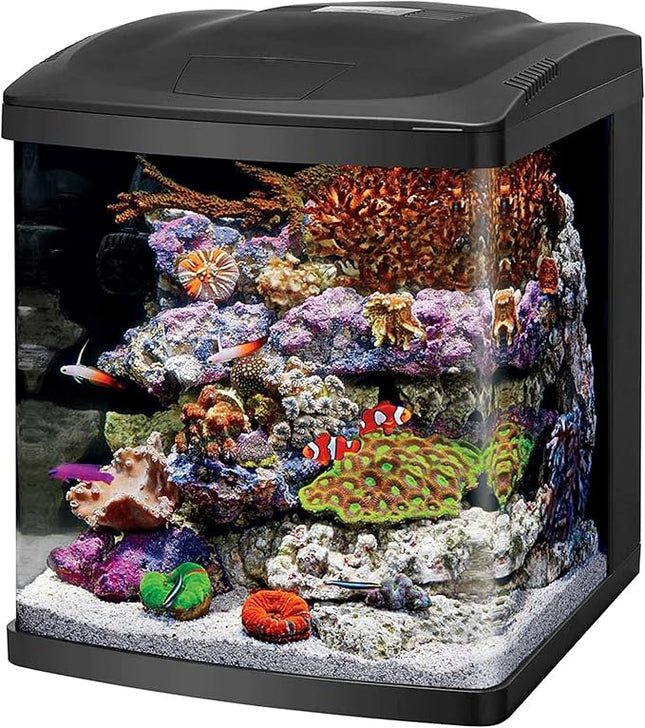 Coralife BioCube, Aquarium Kit, Nano Tank, Customizable LED Lighting, for Saltwater and Freshwater Environments, 16 Gallons