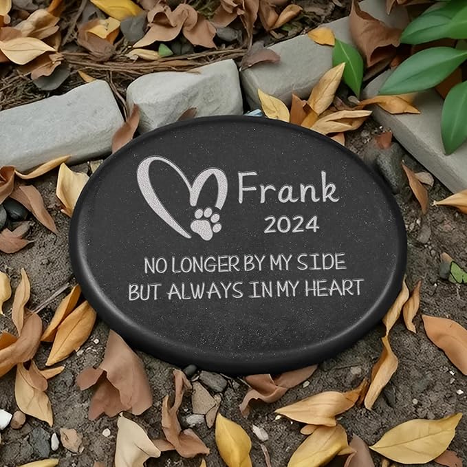Dog Memorial Stone Personalized, Pet Memorial Stone, Pet Remembrance Gifts, Pet Memorial Gifts, Dog Memorial Gifts for Loss of Dog, Pet Sympathy Gifts for Dogs Cats