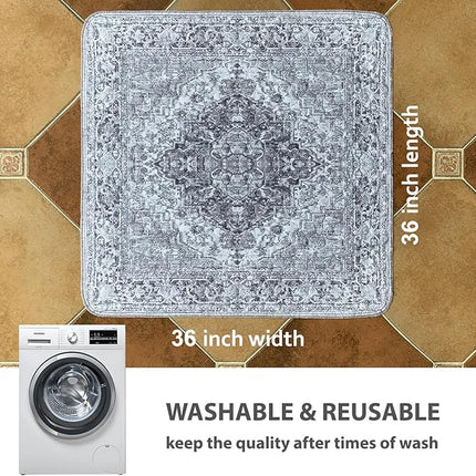 nunubaby Washable Pee Pads for Dogs, Stylish, Non-Slip and Leak-Proof Pee Pads. Reusable Potty Pads for Dogs for Crates and Floors.(Gray/Geo, 36" x36" )