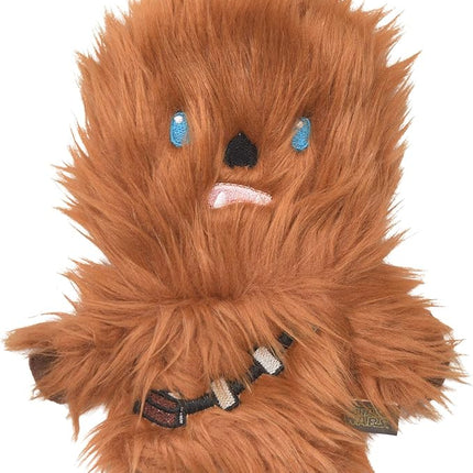 STAR WARS for Pets Plush Chewbacca Flattie Dog Toy | Soft Toys for Dogs, Brown, Large - 9" | Cute Dog Toy, Squeaky Dog Chew Toy for Pets from