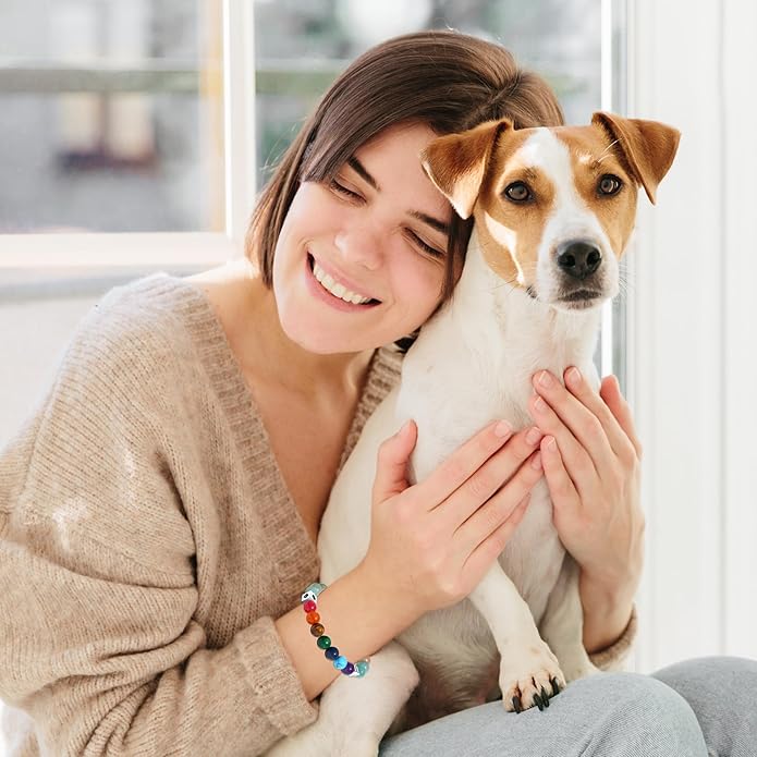 TONY & SANDY Dog Memorial Gifts, Pet Sympathy Rainbow Bridge Pet Memorial Bracelet for Men Women Girls Who Loss of Beloved Dog Cat