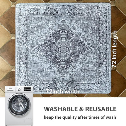 nunubaby 2PACK Washable Pee Pads for Dogs, Stylish, Non-Slip and Leak-Proof Pee Pads. Reusable Potty Pads for Dogs for Crates and Floors.(Gray/Geo, 72" x72")