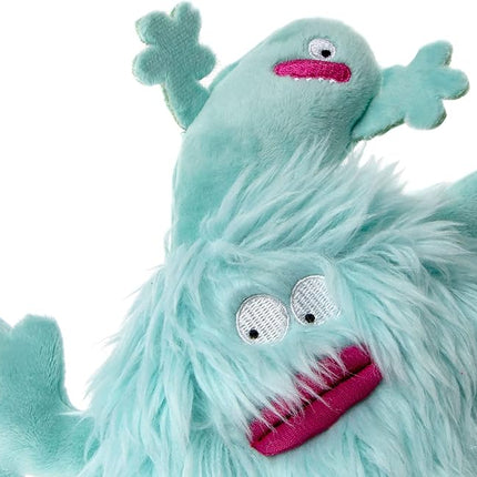 goDog PlayClean Germs Squeaky Plush Dog Toy with Odor-Eliminating Essential Oils, Chew Guard Technology - Seafoam, Small