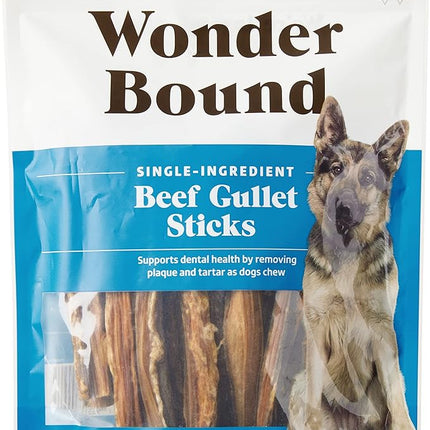 Amazon Brand - Wonder Bound Beef Gullet Sticks Dog Treats, 5-6 Inch, Pack of 25, Highly Digestible, Minimally Processed, 7.05 Ounce, 25 Count (Pack of 1)