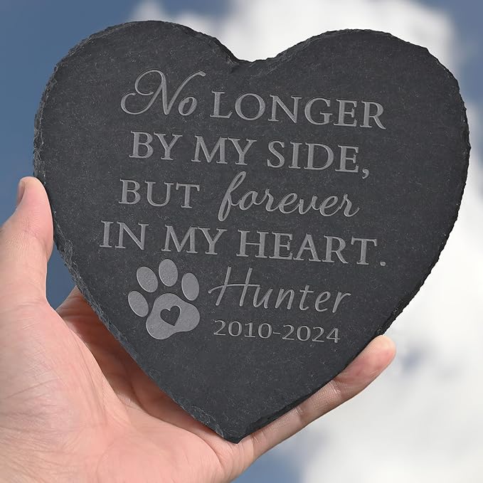 Personalized Pet Memorial Stone, Dog Memorial Gifts for Loss of Dog, Pet Loss Gifts, Pet Memorial, Loss of Dog Sympathy Gift, Dog Remembrance Gift, Pet Bereavement Gifts - in My Heart
