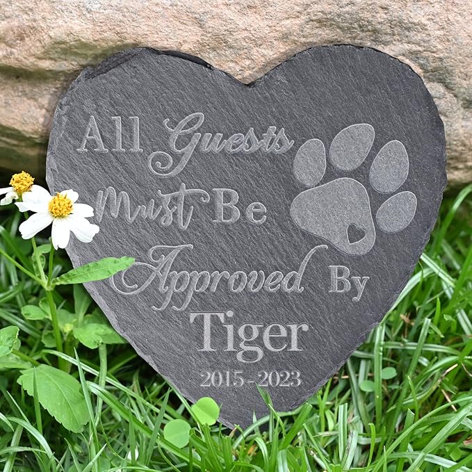 Pet Memorial Stones, Gifts, Loss of Sympathy Dog Gifts for Dog, Bereavement Grave Marker, in Memory - Style E, 6''x6''/15x15cm