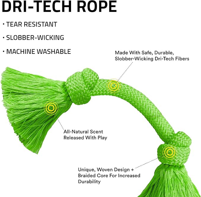 Playology Dog Toys | Dri-Tech Rope Toy Tug of War Rope for Aggressive Chewers | Medium Sweet Potato Scented Toy - Easy to Clean and Made from Non Toxic Materials