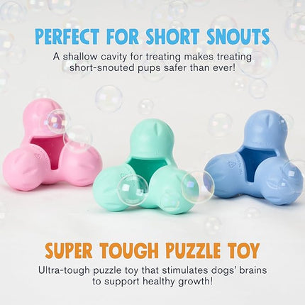 WEST PAW Zogoflex Tux Treat Dispensing Dog Chew Toy – Interactive Chewing Toy for Dogs – Dog Games for Aggressive Chewers, Fetch, Catch – Holds Kibble, Treats, Large 5", Mint