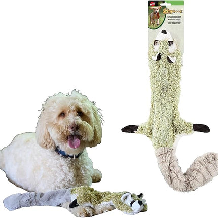 SPOT Skinneeez Raccoon 23 Inch Stuffing-Free Dog Toy – Soft Plush Tug Toy with Two Squeakers for Medium and Large Dogs – Mess-Free Interactive Chew Toy