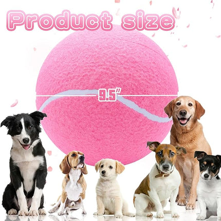 Big Tennis Ball for Dogs, Giant Dog Tennis Ball Toy Large Outdoor Sports Gift for Small Medium Large Dog (Pink, 9.5 inch)
