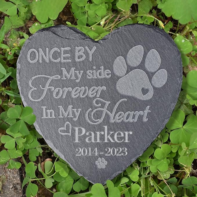 Pet Memorial Stone, Dog Memorial Gifts for Loss of Dog, Pet Loss Gifts, Loss of Cat Sympathy Gift - Forever in My Heart