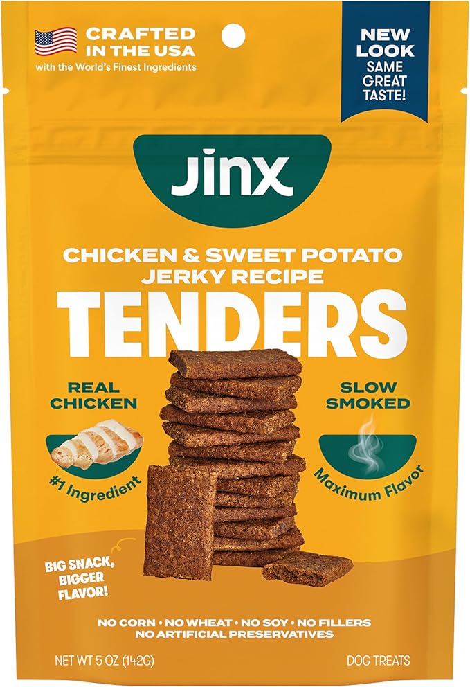 Jinx Chicken Tenders Jerky Dog Treats – Soft & Chewy, All Natural Dog Jerky Treats with Cage-Free Chicken - Pet Products for All Dogs (Puppies, Adults & Seniors) - 5oz