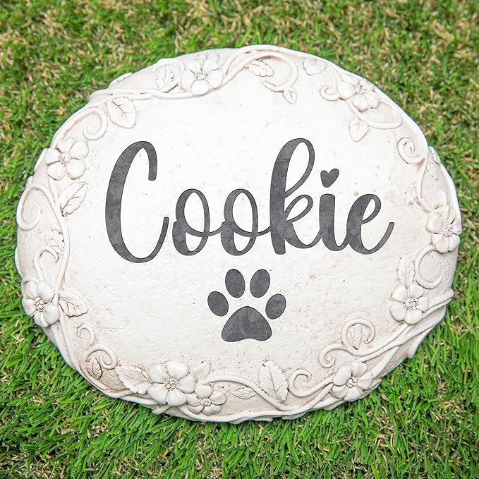Personalized Pet Memorial Stone – Custom Dog, Cat & Animal Headstones and Burial Markers, Engraved Durable Outdoor Pet Tombstones, Memorial Stones & Sympathy Gifts for Pet Loss
