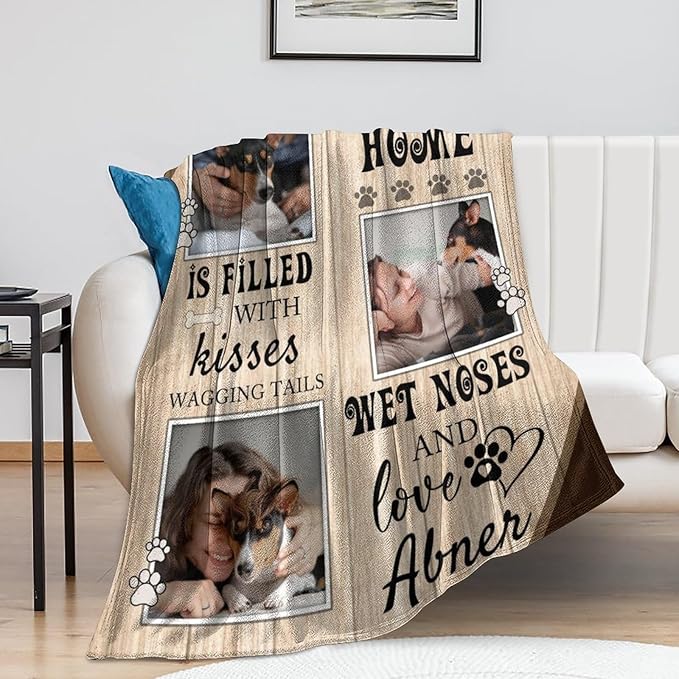 Artsadd Dog and Cat Memorial Gifts, Pet Loss Memorial Blanket, Custom Dog Blanket, Personalized Pet Remembrance Gifts, Loss of Pet or Cat Remembrance Sympathy Grief Condolence Bereavement Gifts