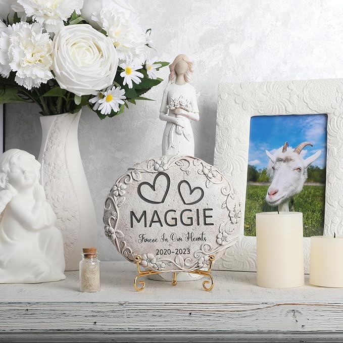 Personalized Goat Memorial Stone, Pet Grave Marker Goat, Goat Headstone, Goat Tombstone, Goat Gravestone, Goat Memorial Gifts