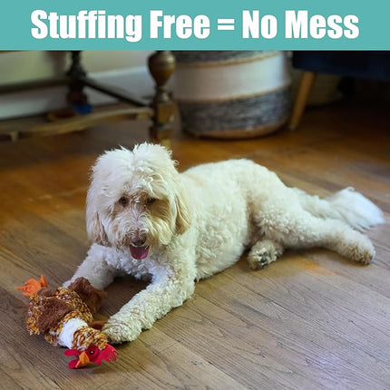 SPOT Skinneeez Chicken 17" Stuffing-Free Plush Dog Toy with Honking Squeaker – Soft, Floppy & Mess-Free Interactive Toy for Medium & Large Dogs – Ideal for Light & Moderate Chewers