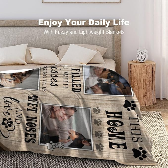 Artsadd Dog and Cat Memorial Gifts, Pet Loss Memorial Blanket, Custom Dog Blanket, Personalized Pet Remembrance Gifts, Loss of Pet or Cat Remembrance Sympathy Grief Condolence Bereavement Gifts