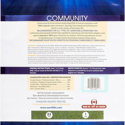 Northfin Fish Food Community Formula Slow Sinking Pellets (1mm 1kg)