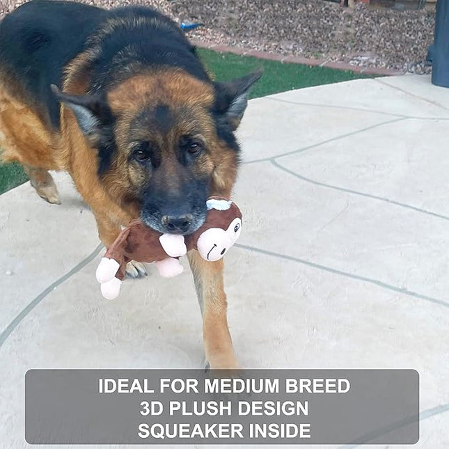 Jalousie Multipack Dog Squeaky Toys Strong Almost Indestructible, with Added Liner for Longer Play Dog Chew Toys (Medium Breeds - 5 Pack Dotted)