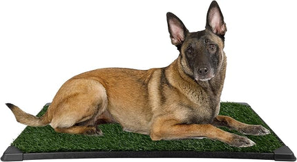 Artificial Grass Puppy Pee Pad for Dogs and Small Pets - Set of Three 35.5X23.5 Inch, Reusable 4-Layer Turf Pads for Dogs - Indoor and Outdoor Fake Grass Potty Pet Supplies by PETMAKER