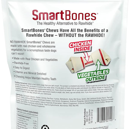 SmartBones Mini Chews with Real Chicken 32 Count, Rawhide-Free Chews for Dogs
