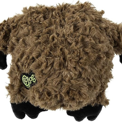 goDog PlayClean Sloth Squeaky Plush Dog Toy with Odor-Eliminating Essential Oils, Chew Guard Technology - Brown, Small