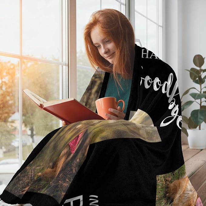 Personalized Dog Memorial Gifts for Loss of Dog, Custom Blanket with Pictures, Pet Memorial Gifts for Loss of Dogs, in Loving Memory Blankets, Loss of Pet Bereavement Gift