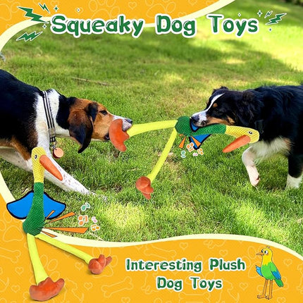 Large Squeaky Dog Toys - Plush Crinkle Dog Toy for Small, Medium, and Large Breeds - Fun for Indoor Puppies and Senior Pups Playing